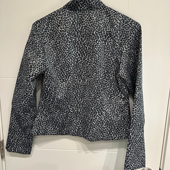 White Leopard Print Wind Jacket - Picture 2 of 4